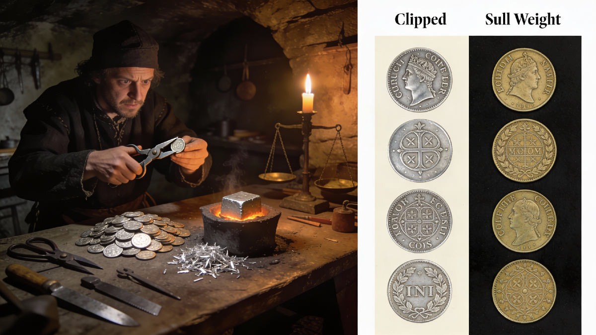 Обрезка монет