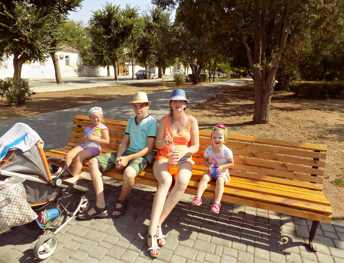Я и мои дети. 2016 год. Крым. Евпатория.