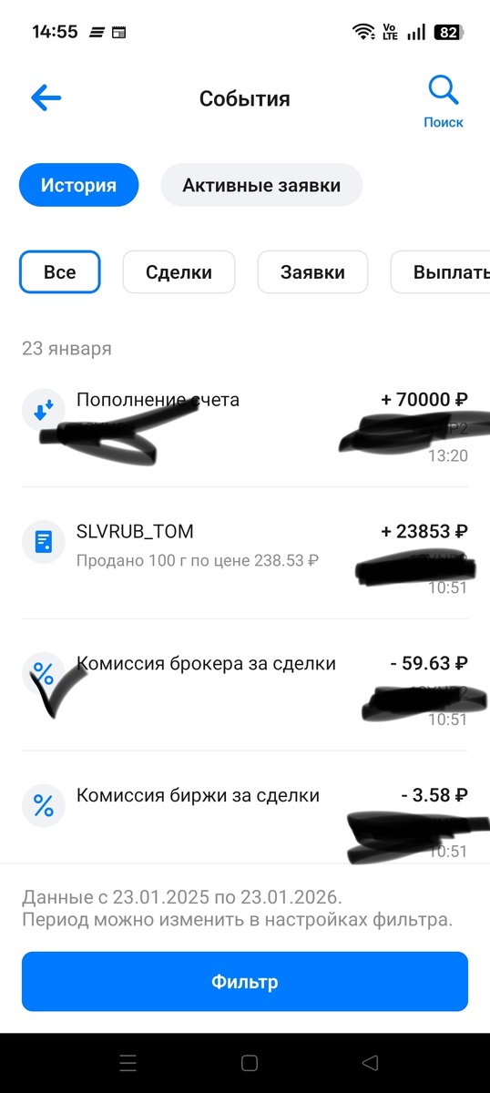 Скрин из личного кабинета, взято с целью иллюстрации. 