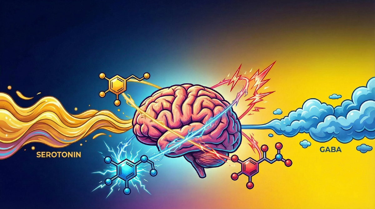 Серотонин и ГАМК — химия, которая делает мир ярче или безнадежным