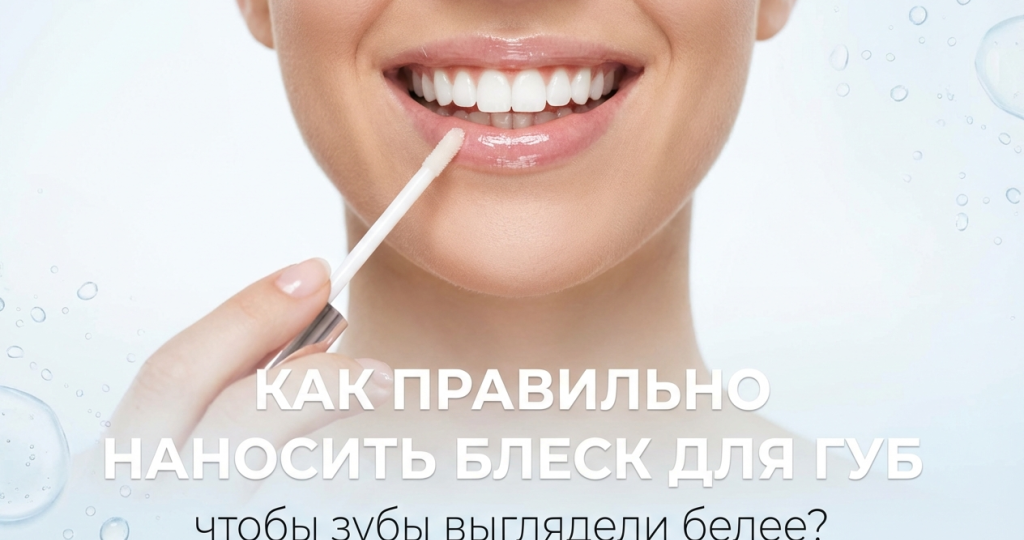 Как правильно наносить блеск для губ, чтобы зубы выглядели белее?