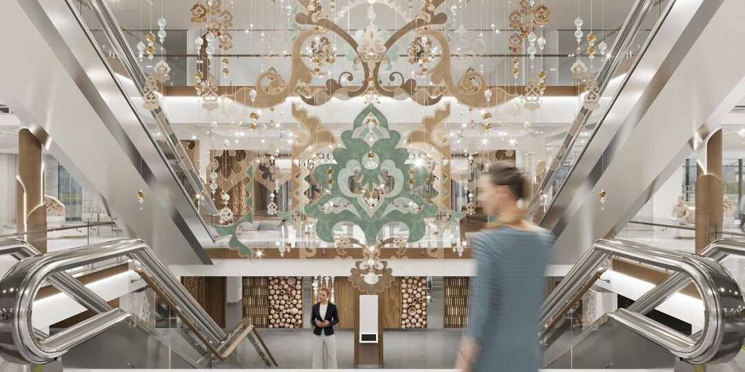 Обновленный ЦУМ в Казани украсит кинетическая скульптура с татарским орнаментом