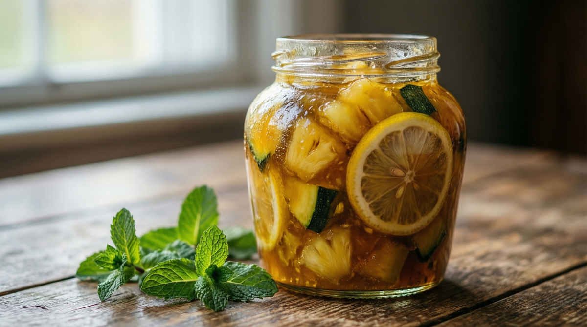 Кабачковый джем с ананасом и лимоном