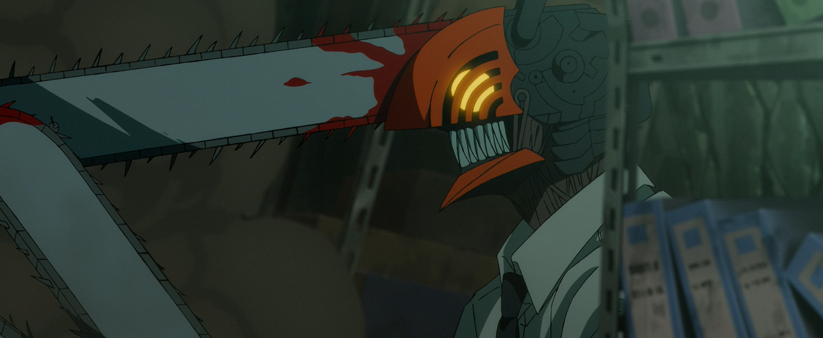 Кадр из аниме «Человек-бензопила. Фильм: История Резе»