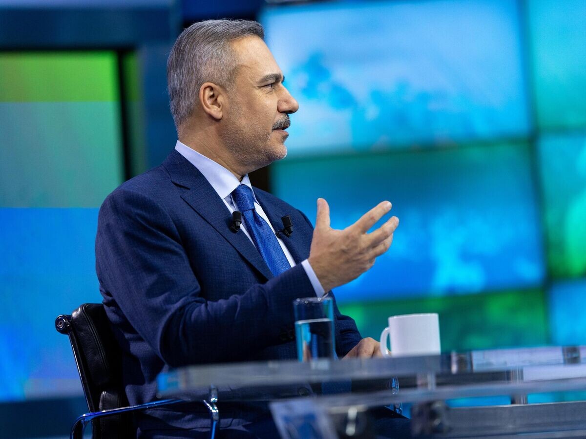    Глава МИД Турции Хакан Фидан во время интервью телеканалу NTV | © Фото : представлено пресс-службой МИД Турции