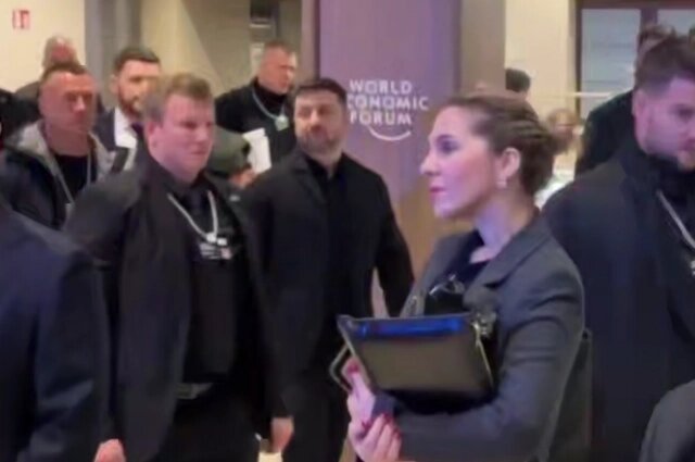    Владимир Зеленский в Давосе. Фото: кадр видео