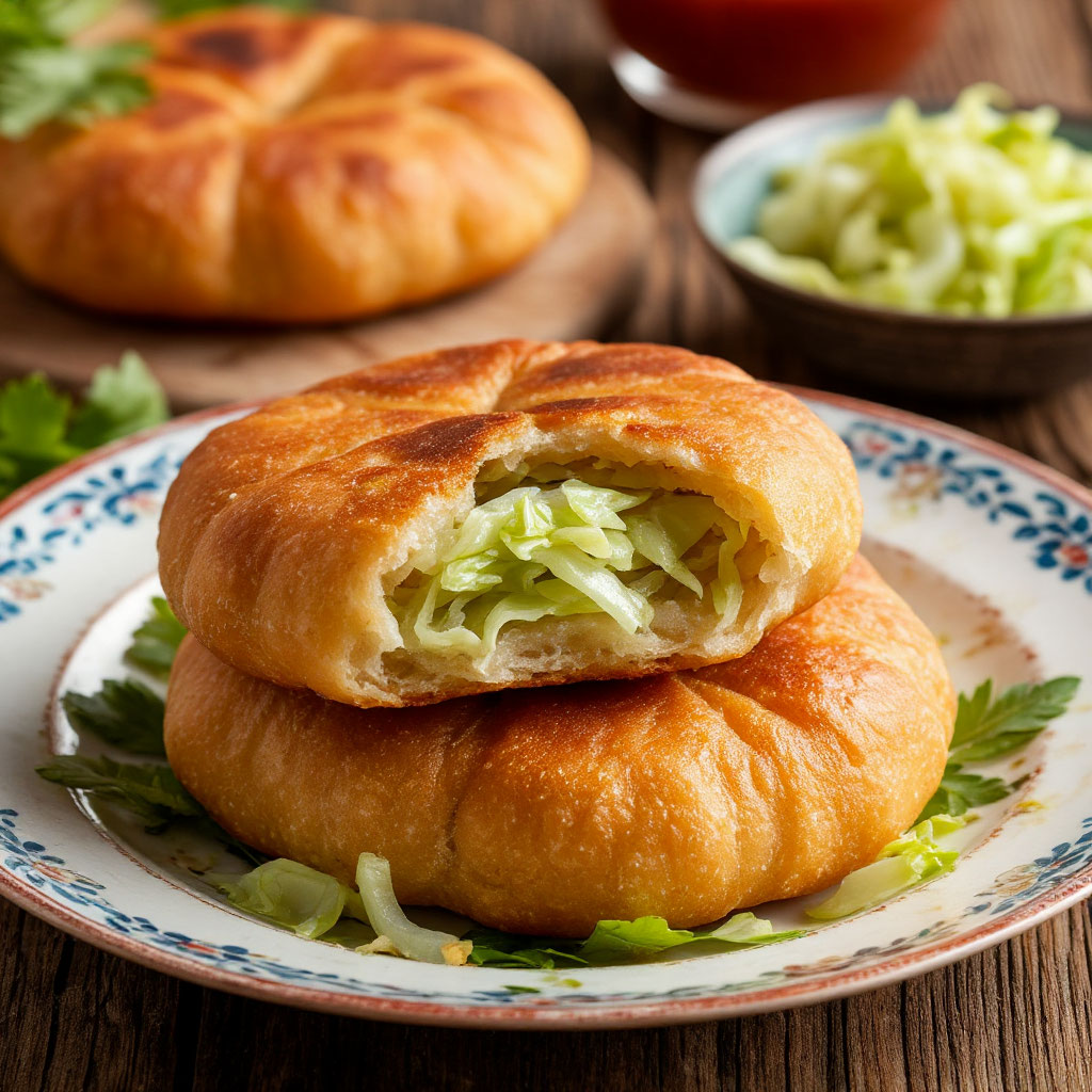 Беляши с капустой (постные/вегетарианские)
