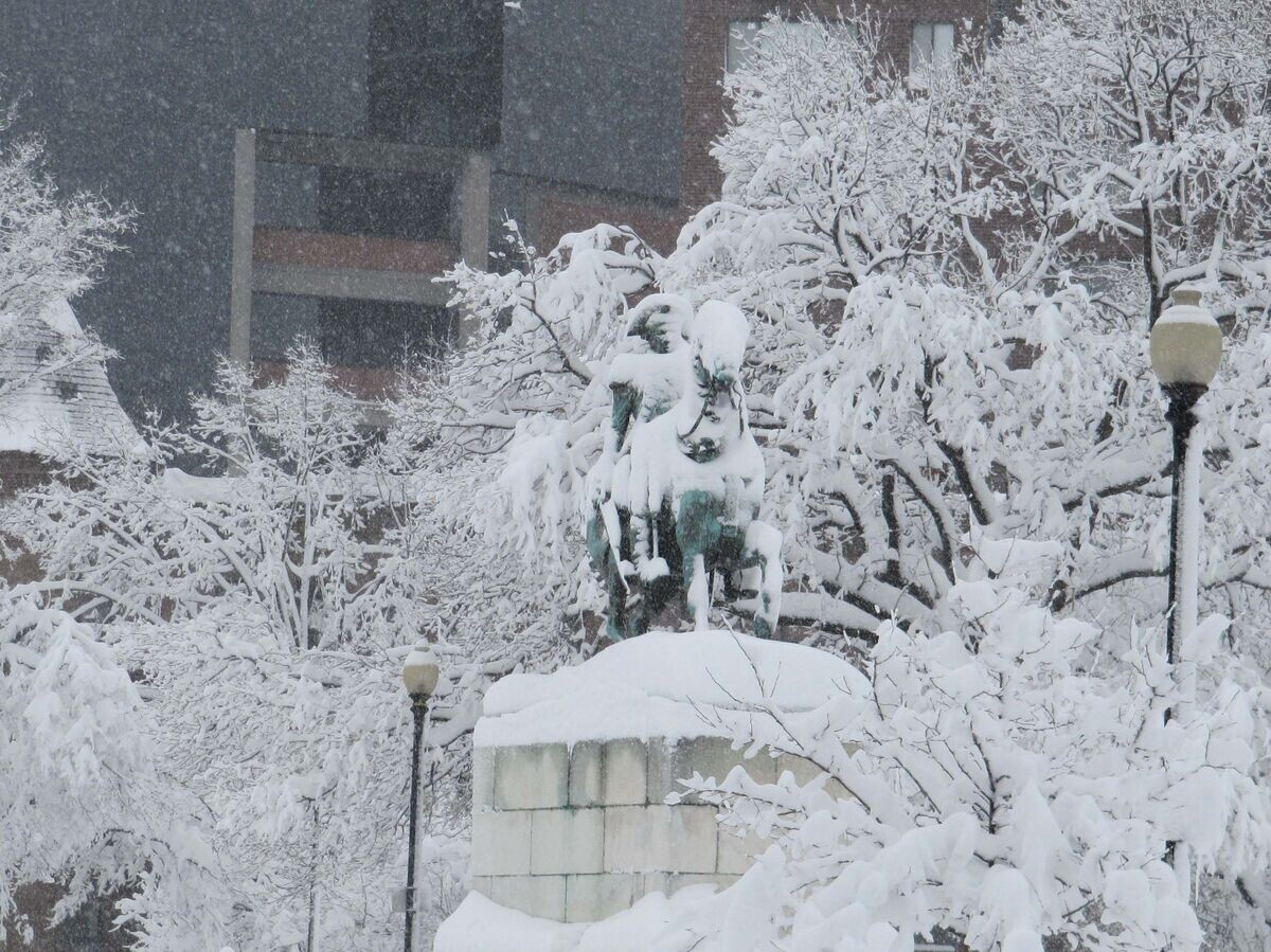    Снегопад в Вашингтоне