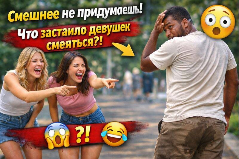🤣 Смех на весь парк! Девушки показывают пальцем, а мужчина в полном шоке 🌳😬