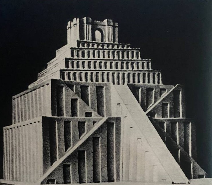 Вавилонская башня. Геродот еще ее видел (только плохо сосчитал ступени)