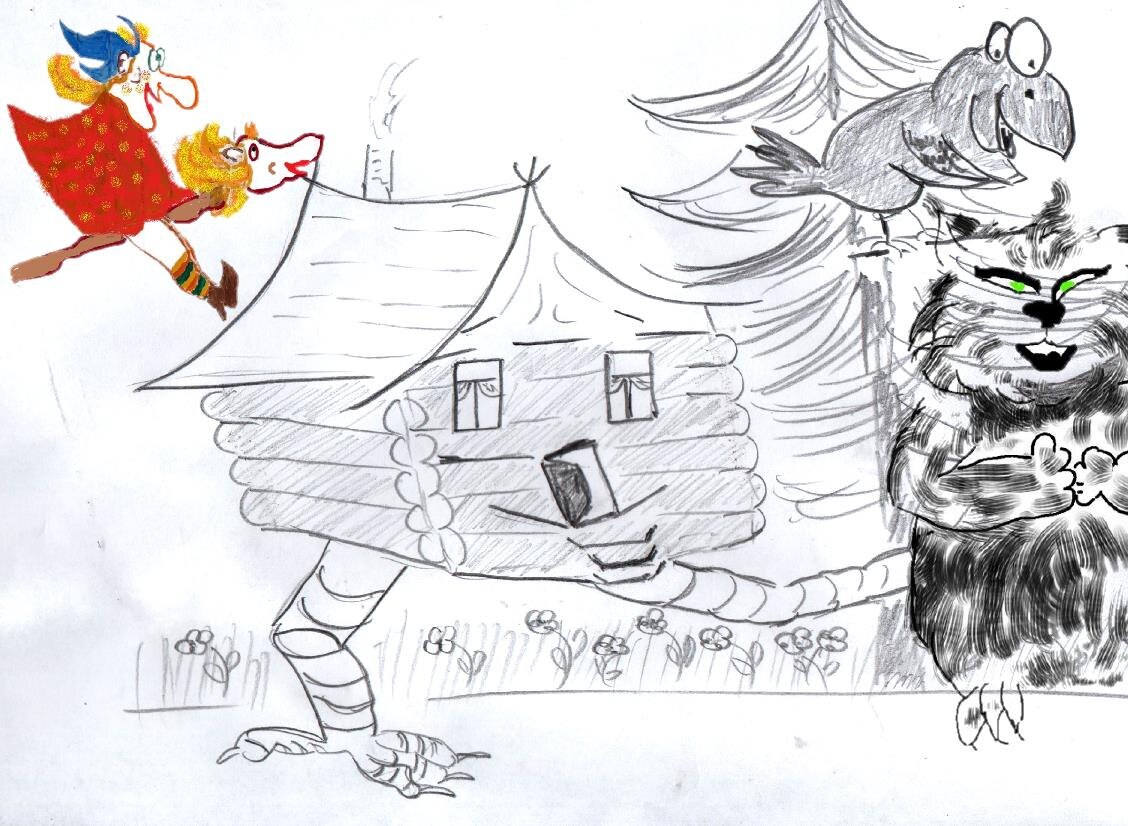 рисунки для коллажа сделаны автором