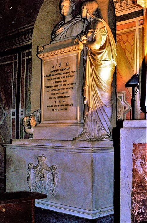 Надгробие могилы Михаила Клеофаса Огинского в Базилике Санта-Кроче во Флоренции. Wikimedia commons / Baliw // https://commons.wikimedia.org/wiki/File:Firenze_Oginski.jpg