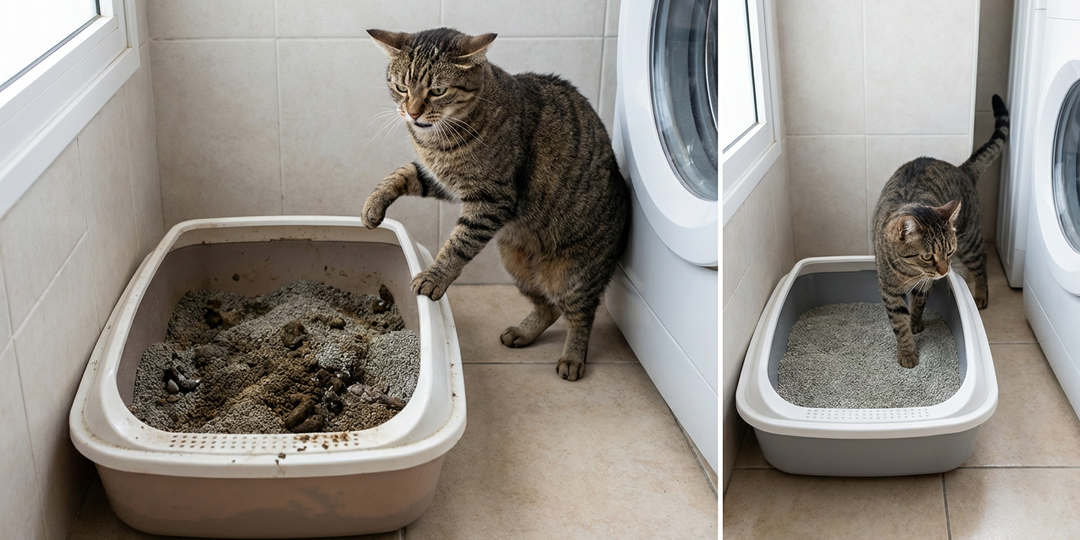 Что если не чистить лоток целую неделю: как кошка отреагирует на грязь