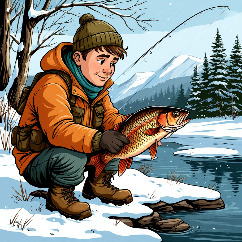 Ловля плотвы зимой