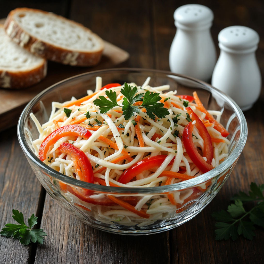 Витаминный салат из свежих овощей: лёгкий, хрустящий, полезный 🥗✨