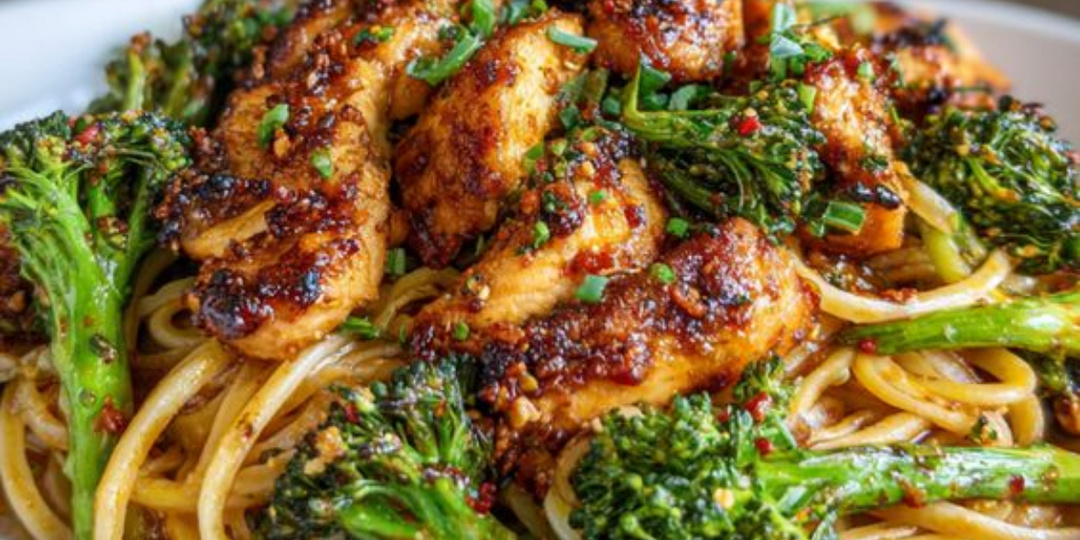 Паста с курицей и брокколи: азиатский акцент на итальянской классике