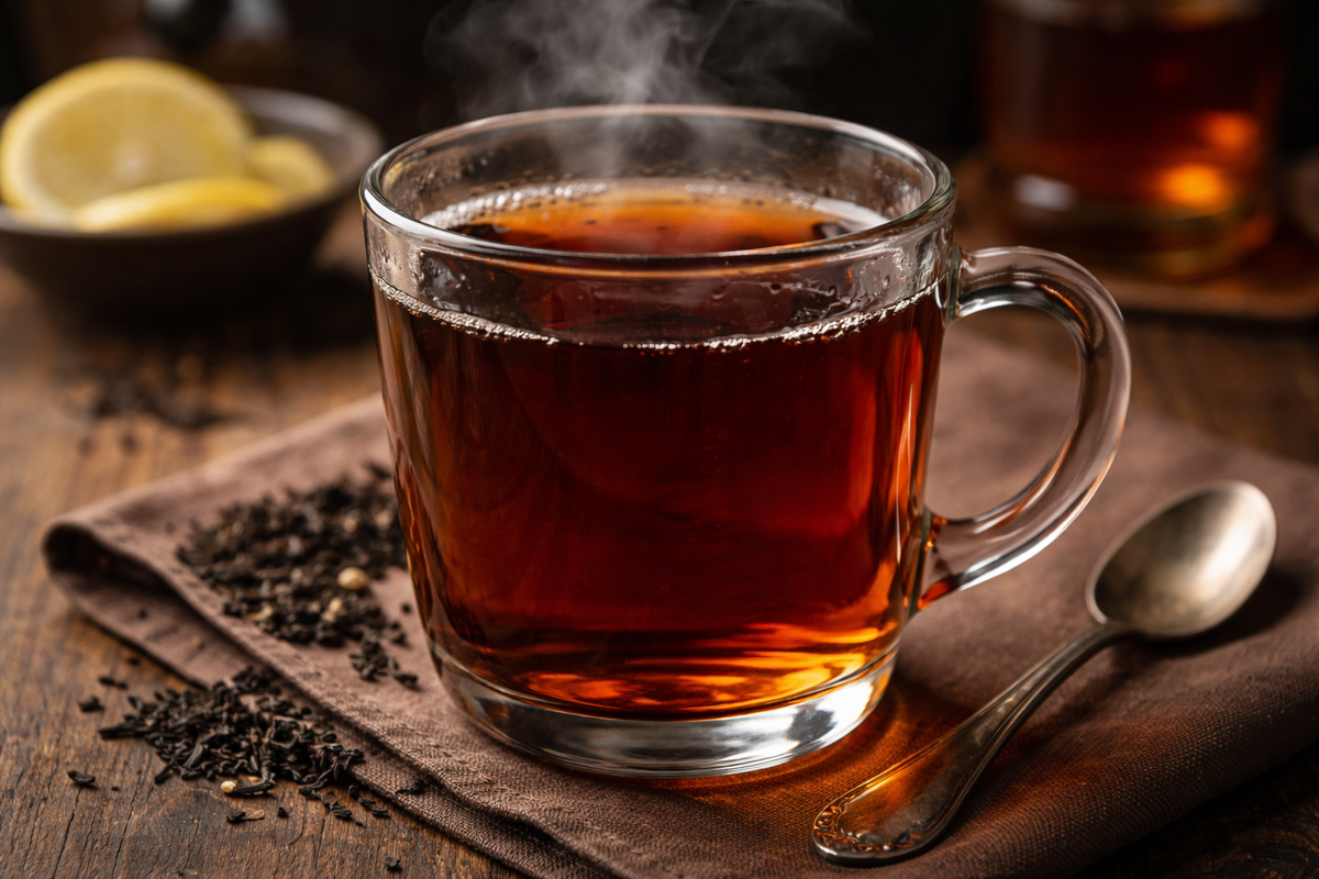 Крепкий черный чай