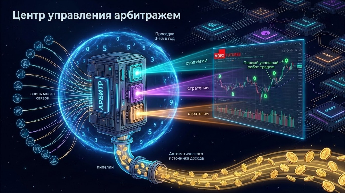 Новый конструктор арбитражных роботов “Арбитр” — теперь и на фьючерсах Мосбиржи!