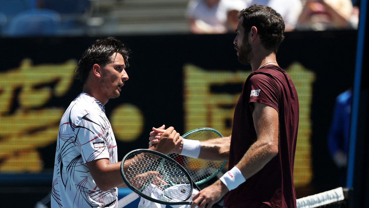    Лучано Дардери и Карен Хачанов. Reuters