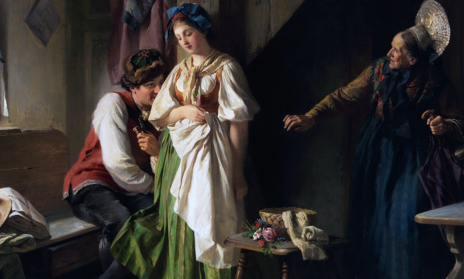 Людвиг Фольмар «Прерванное свидание», фрагмент