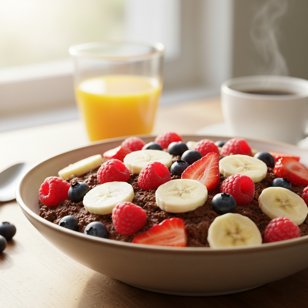 Нежный Творожный Завтрак "Шоколадный Банан"