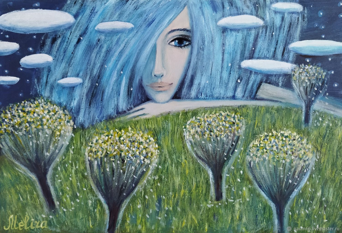 Созерцание. Картина маслом