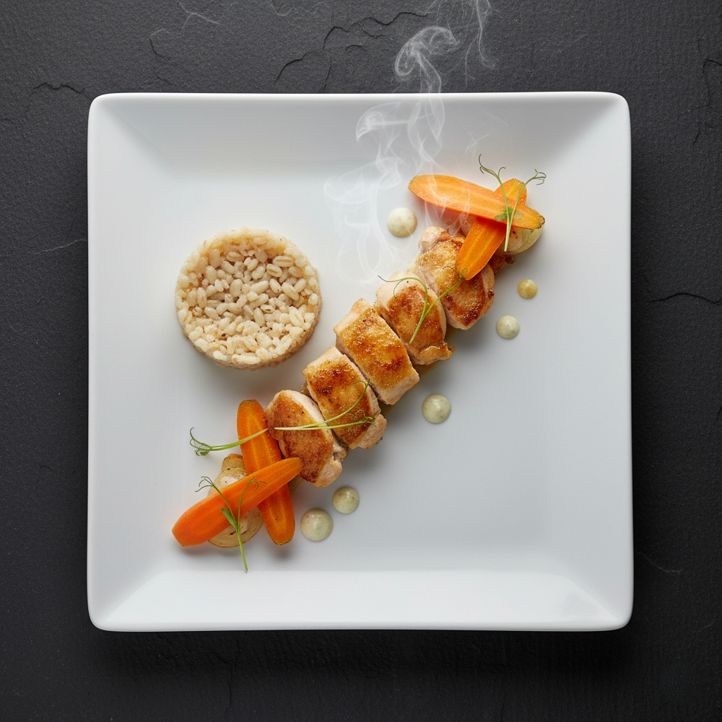 Курица с перловкой и овощами (Сытное рагу по-домашнему)