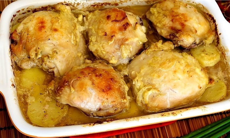 Бедрышки в кефире в духовке