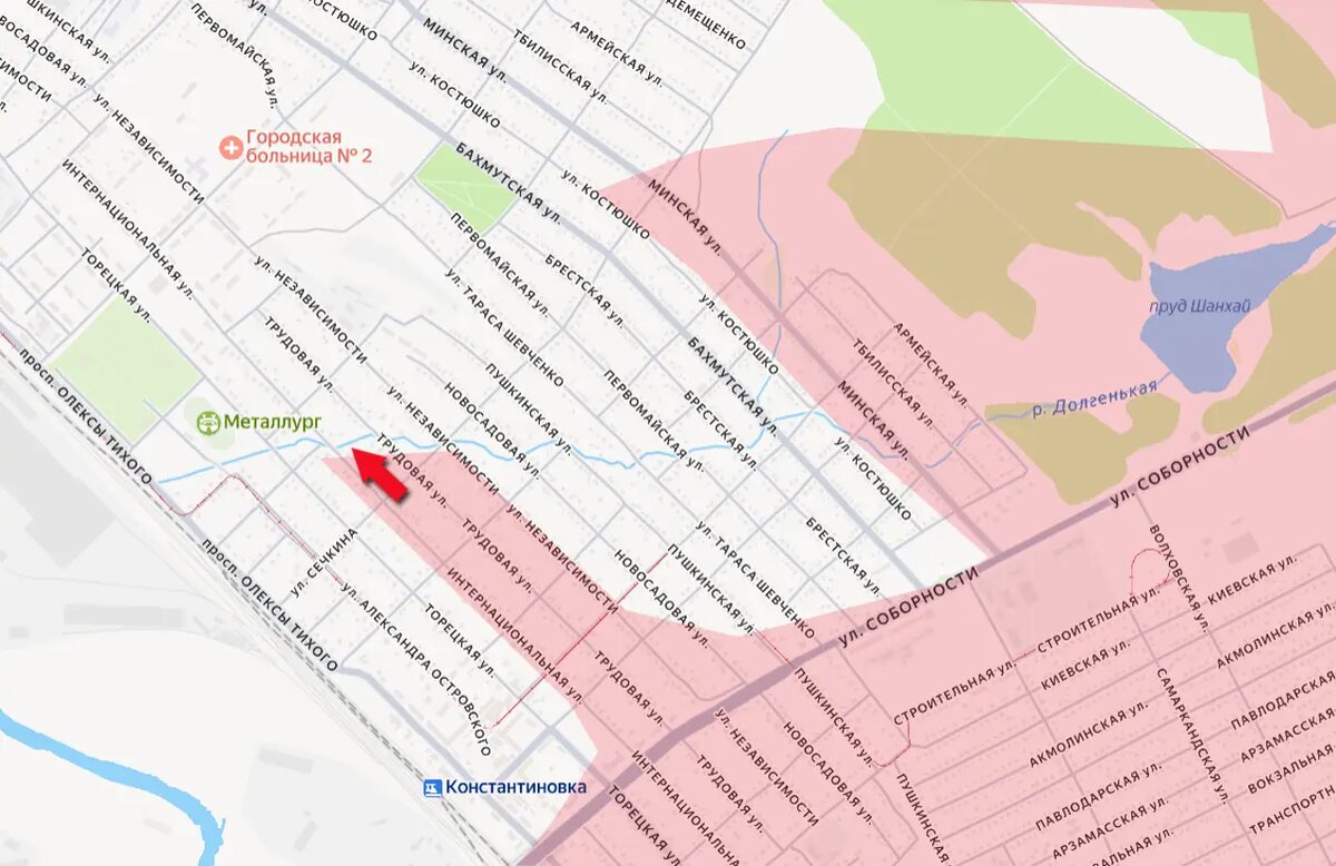     Карта СВО. Продвижение ВС РФ в Константиновке.
