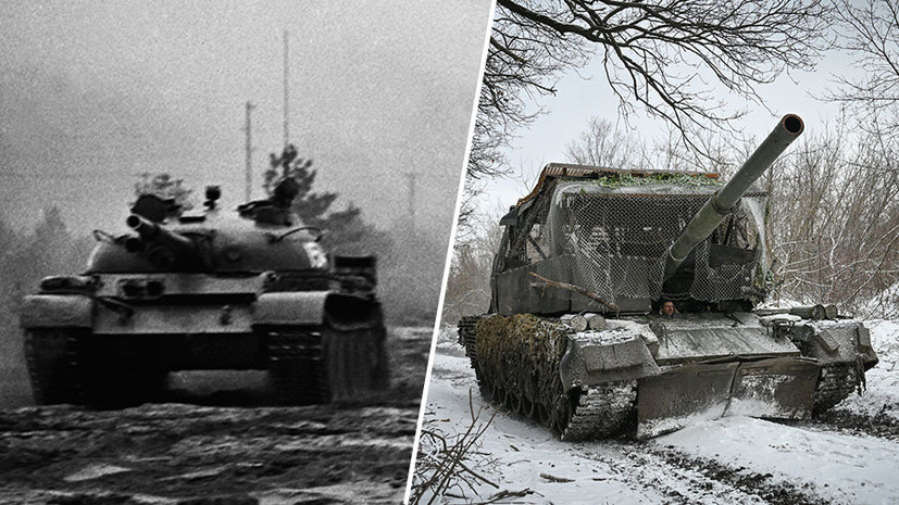     Танк Т-62/современная модификация Т-80 в зоне СВО  Legion-Media / РИА Новости