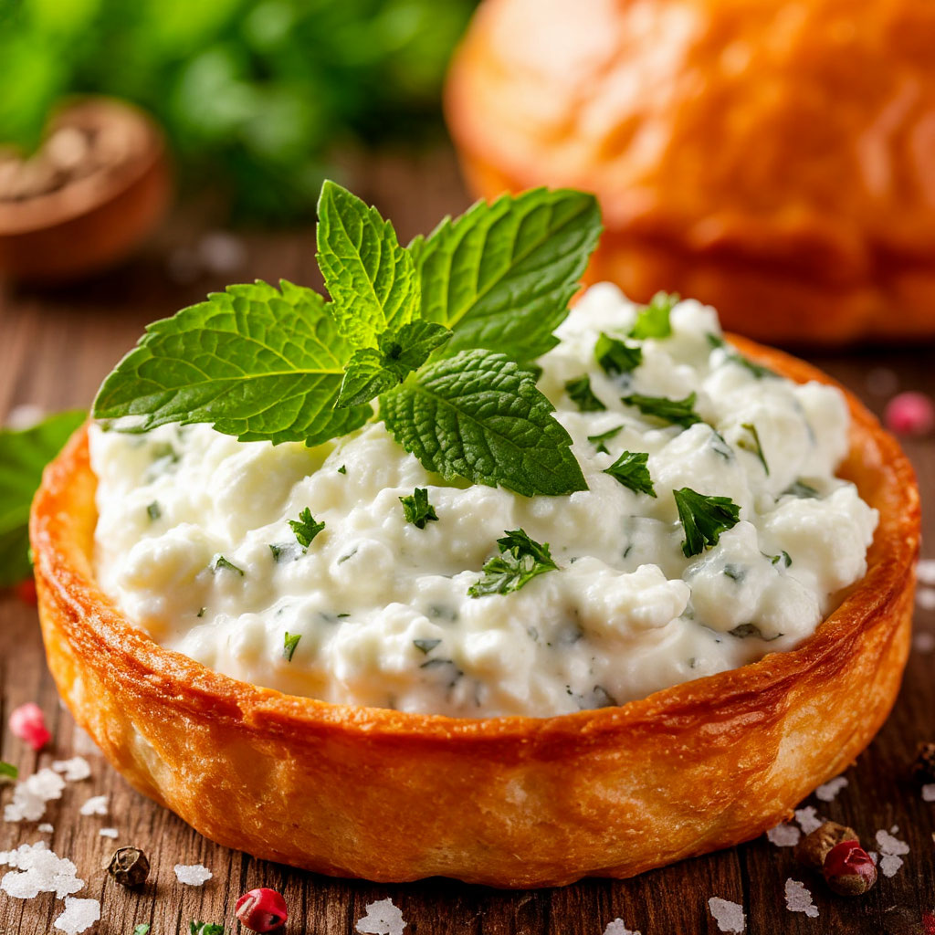 Чуду с творогом и зеленью