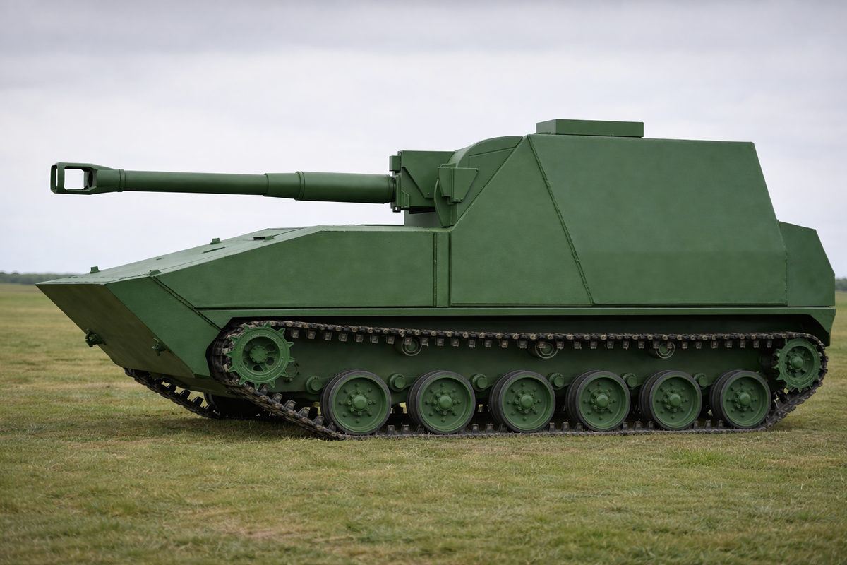 Опытная авиадесантная САУ 2С2 «Фиалка», по мнению нейросети, выглядела именно так. Фотография сгенерирована нейросетью.