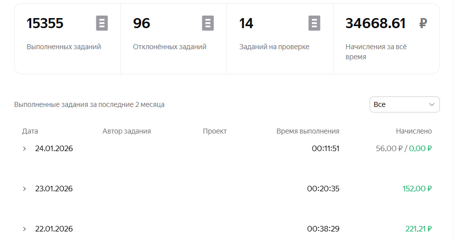 Яндекс Задания