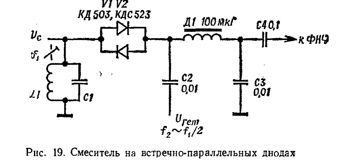 Рис. 1. Из книги В.Т. Полякова "Приемники прямого преобразования для любительской связи".