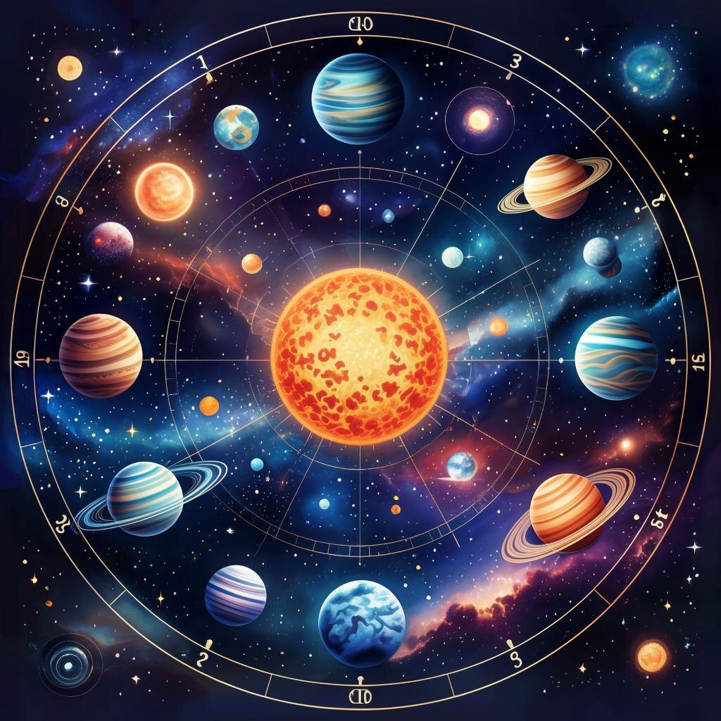 Планеты. Иллюстрация сгенерирована нейросетью