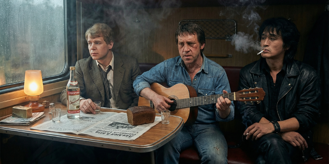 Он встретил Высоцкого, Есенина и Цоя в поезде и поговорил с ними о России