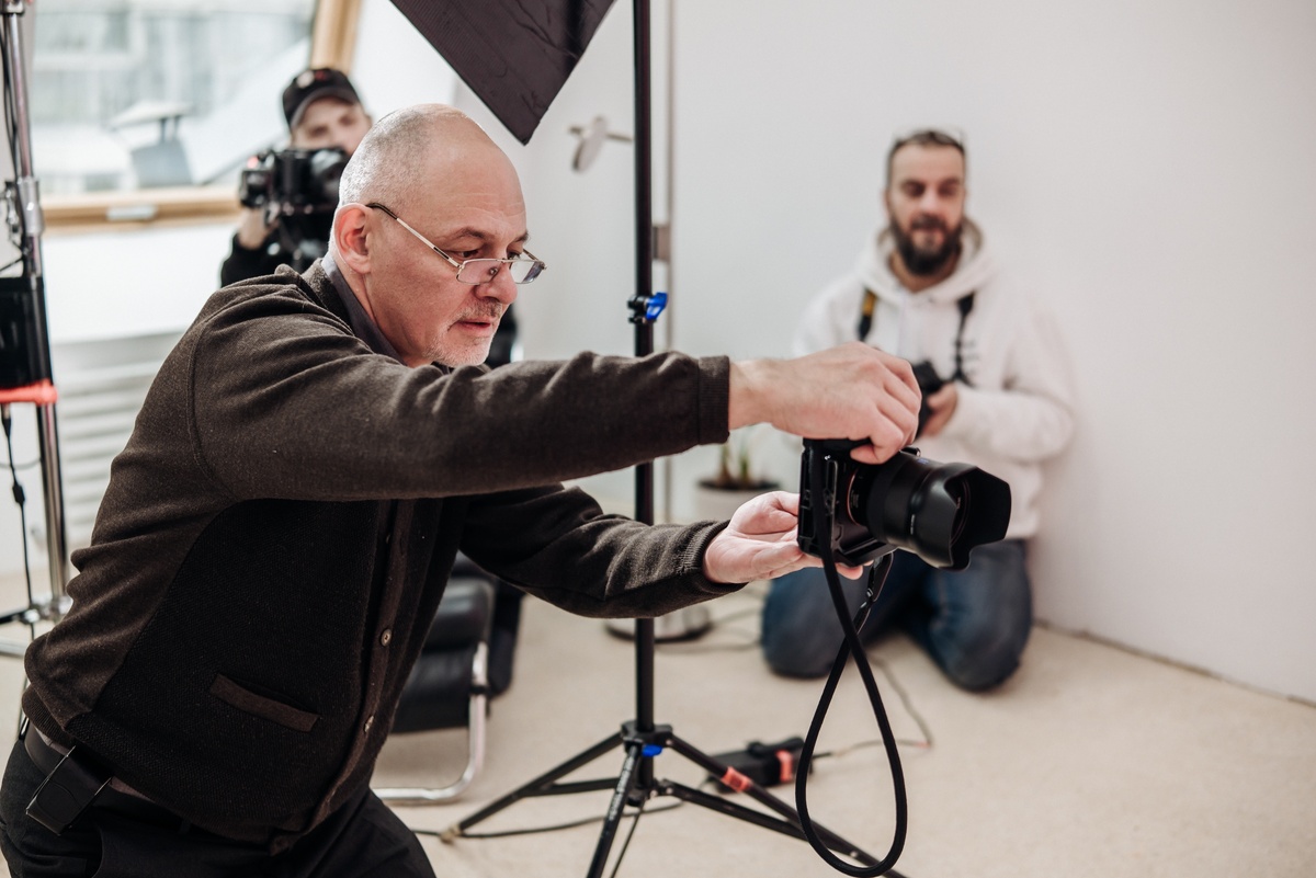 На съёмочной площадке