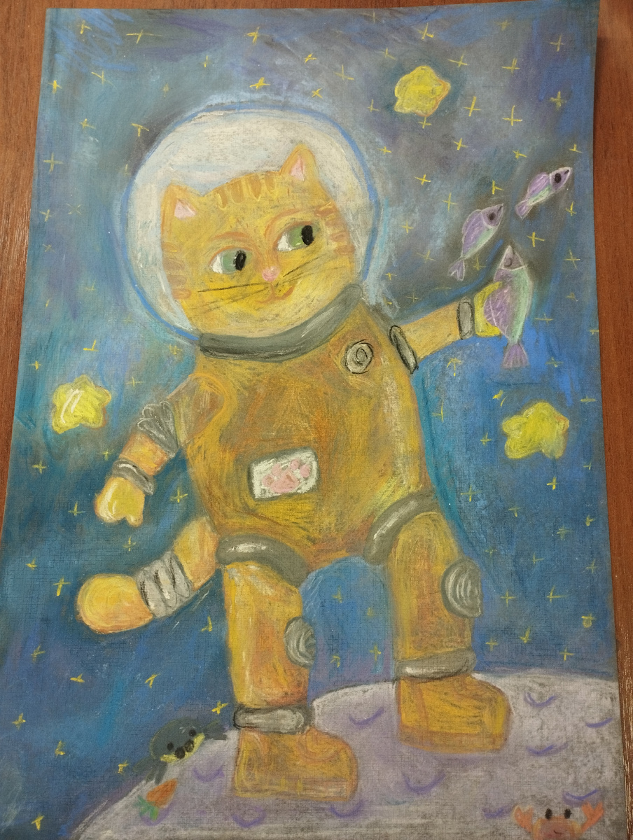 Творили вчера сухой пастелью с ученицей