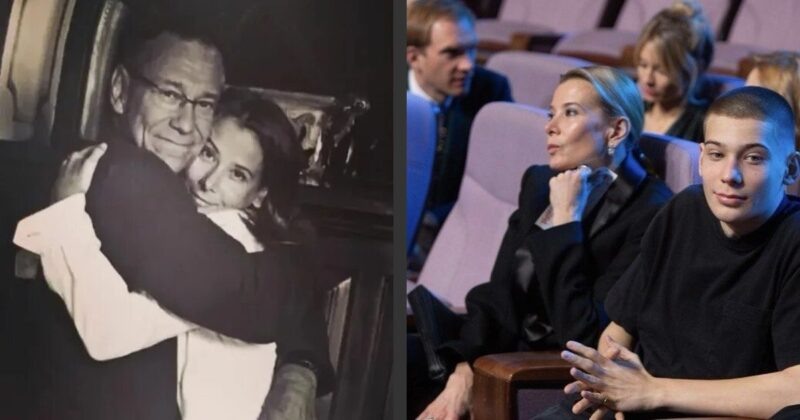    Юлия Высоцкая с сыном Петром, будущим архитектором.