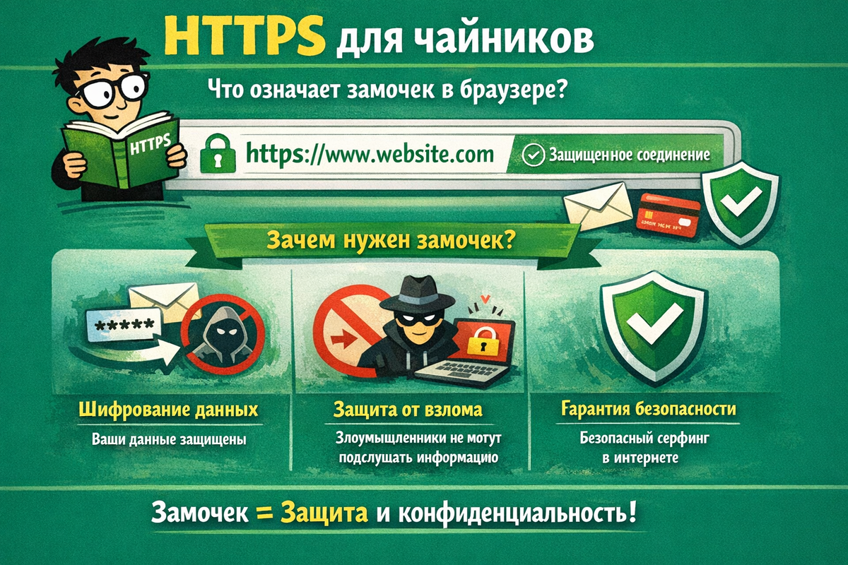 HTTPS для чайников: что означает замочек в браузере и зачем он нужен