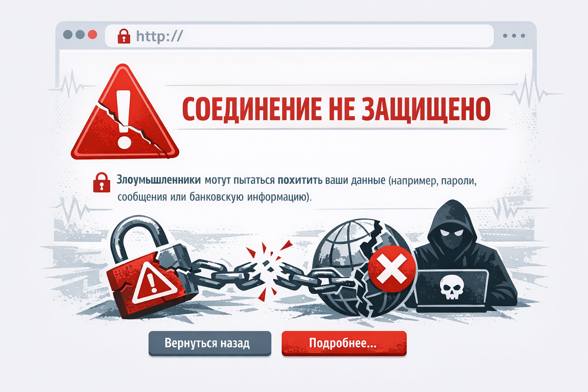 Соединение не защищено