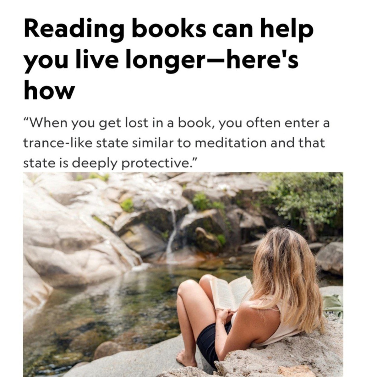 Во время чтения мозг расслабляется и входит в состояние, похожее на медитацию — благодаря этому нервная система успокаивается, а уровень стресса заметно падает.