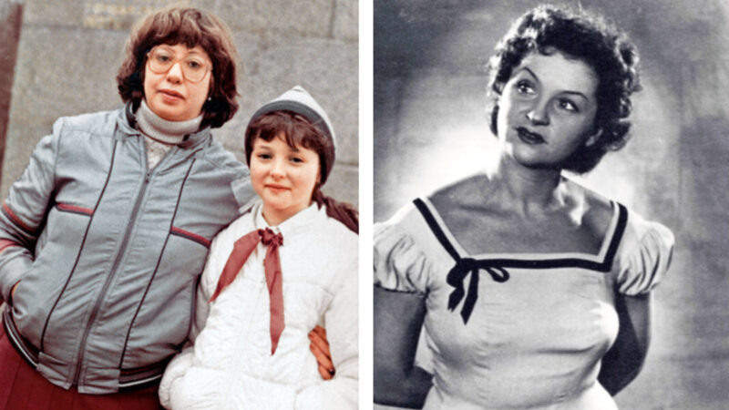    Анна Банщикова в юности рядом с мамой и знаменитой бабушкой, Полиной Банщиковой.