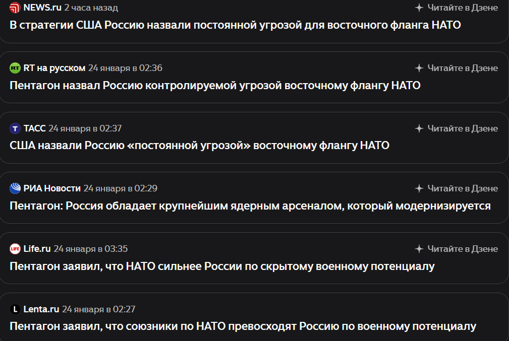  оборонная национальная стратегия США согласно российским СМИ