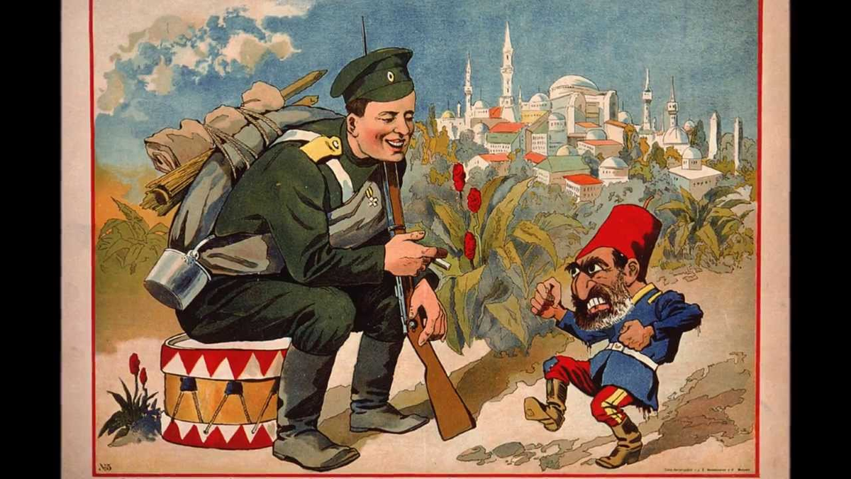 Один из Российских плакатов об войне с Османами.