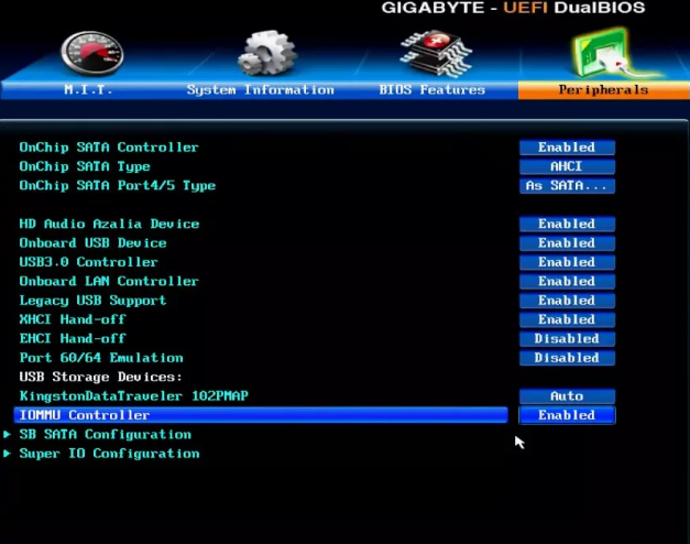 IOMMU в BIOS/UEFI: Где его найти и что означают настройки?