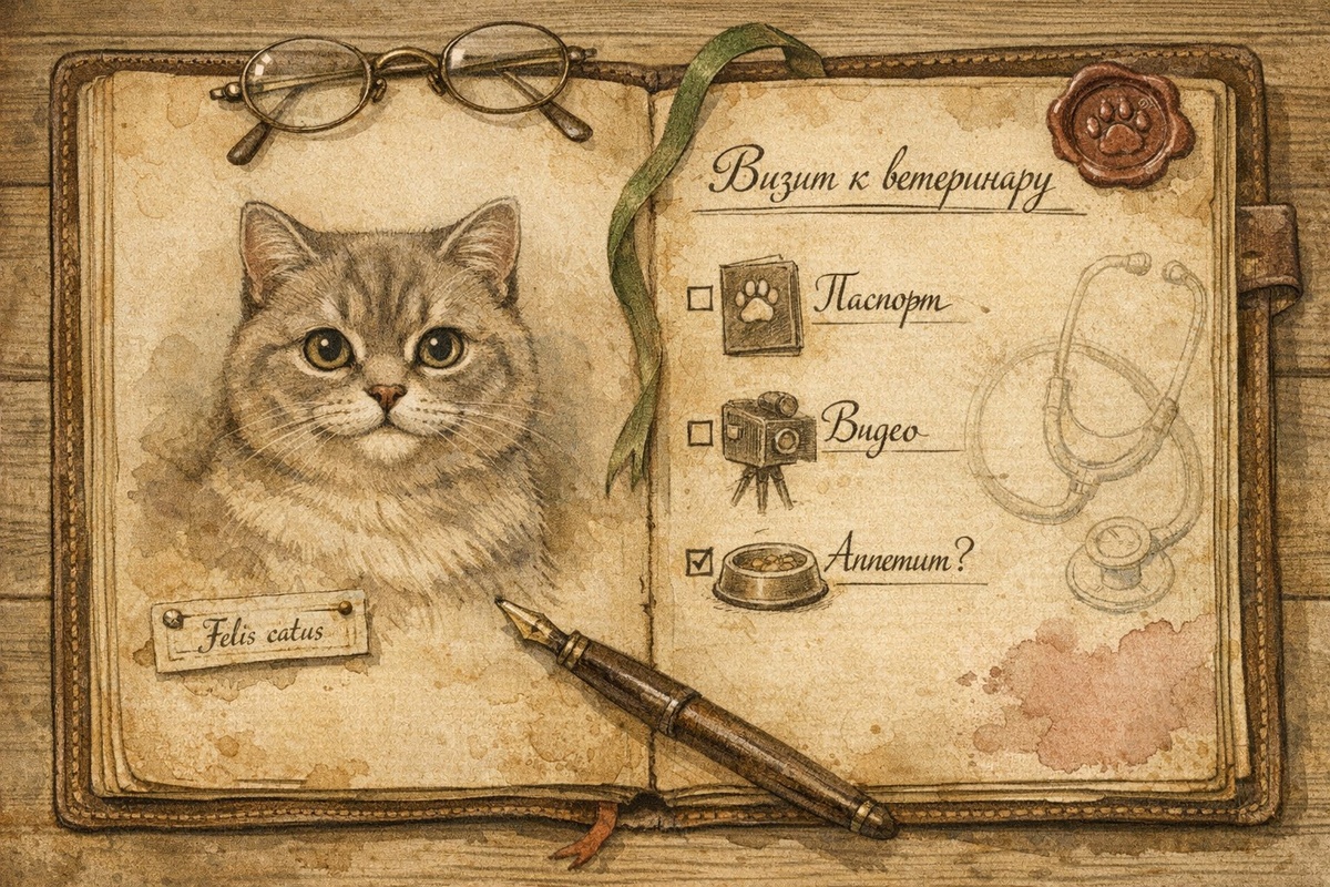 Чек-лист: что рассказать ветеринару на приеме, чтобы не забыть главное