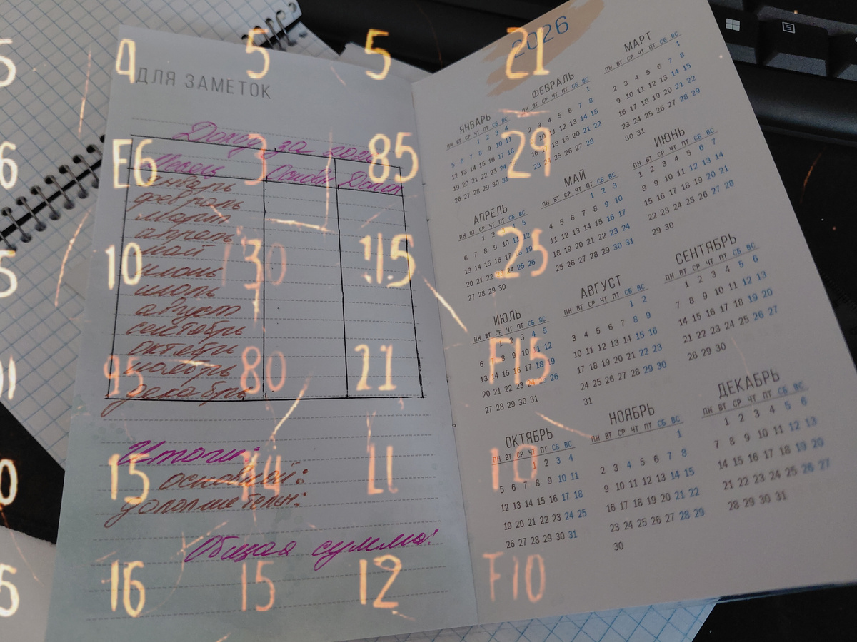 Фото автора. Блокнот для учёта доходов 