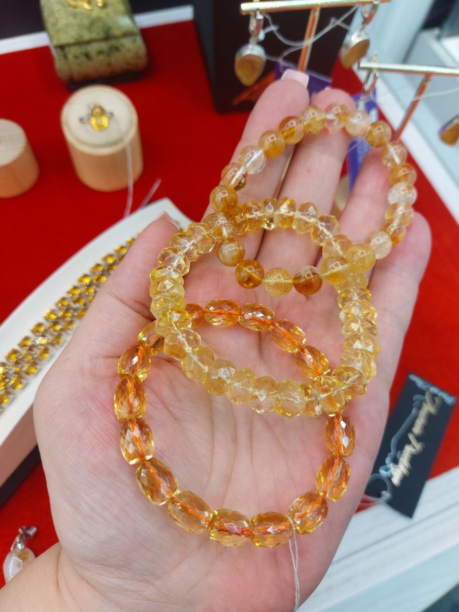 Браслеты из природного цитрина