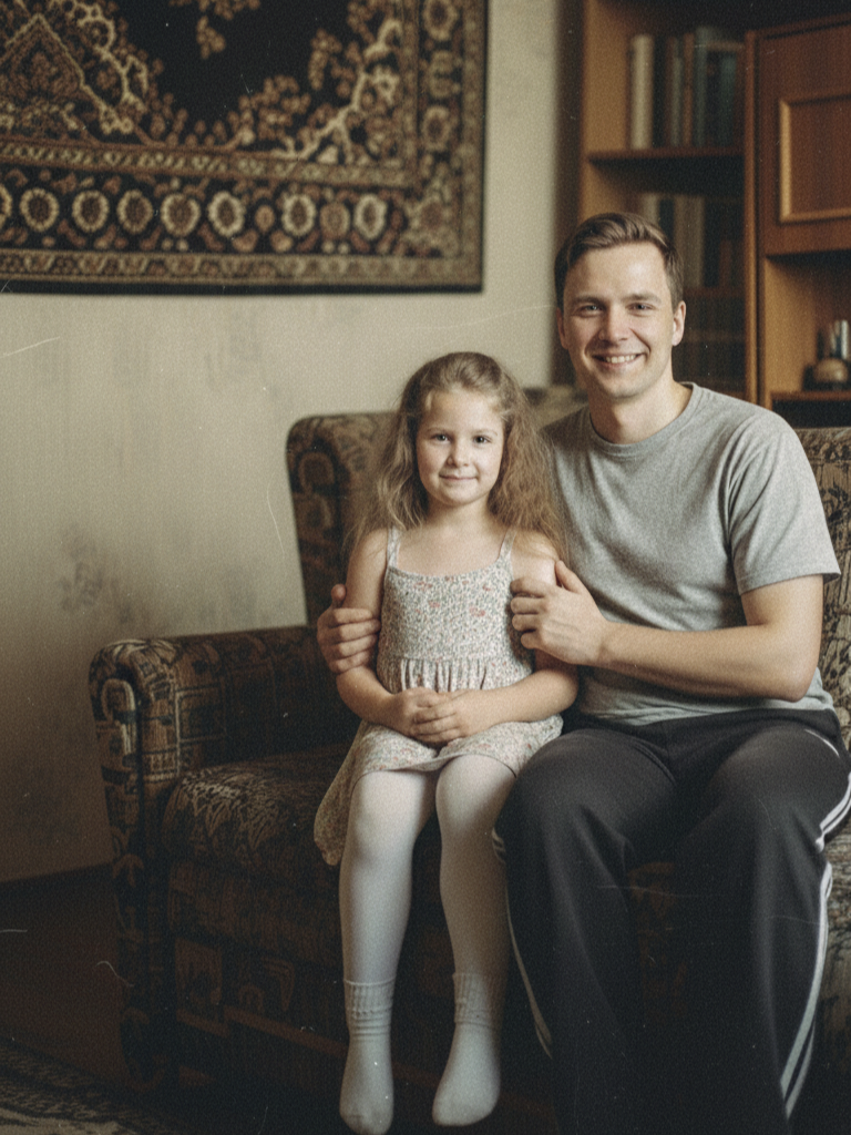 Лиза с папочкой